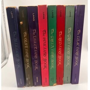 Andrew Lang Fairy Books Blue Grey Pink Red Violet lilac green Olive Dover 8